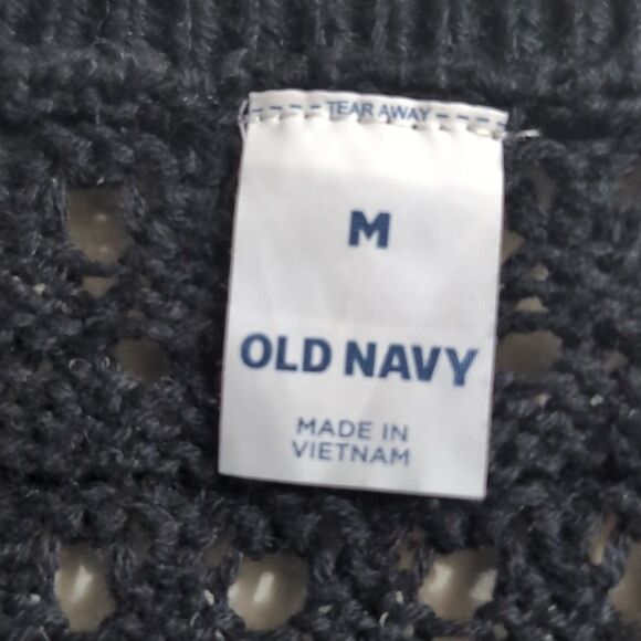 Crochet open knit black 100% Cotton tank top size M - Picture 5 of 6